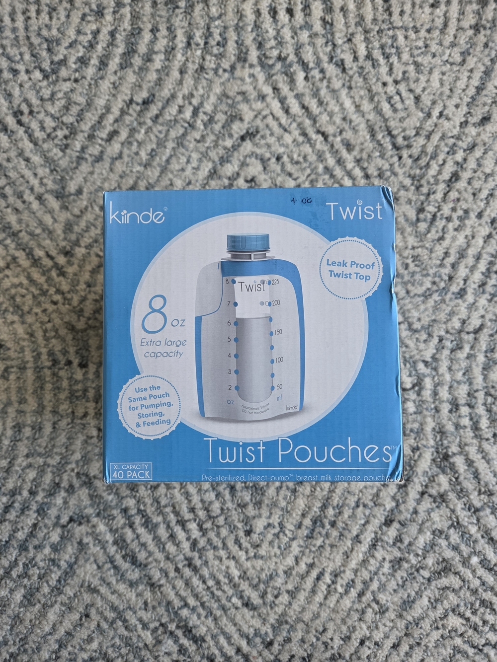 *New In SEALED box* Kiinde 8 Oz Twist Pouches (40 Pack)